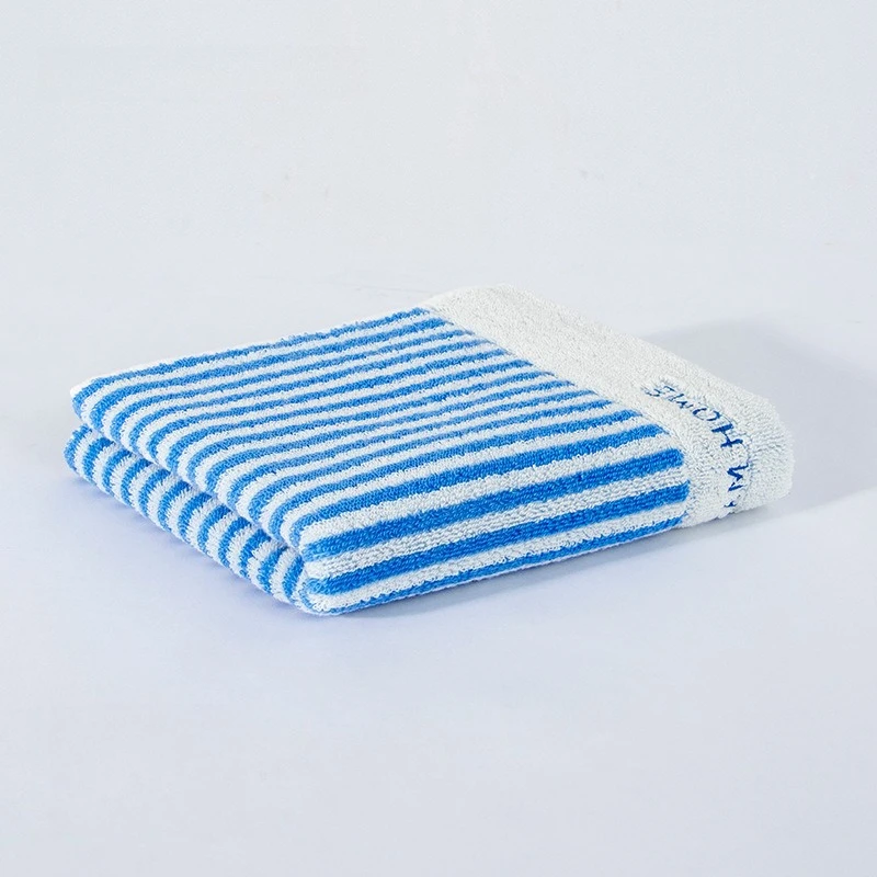 Полосатое хлопковое полотенце премиум-класса класса A, утолщенное полотенце для лица из 100% хлопка, мягкое впитывающее банное полотенце, быстросохнущее, приятное для кожи