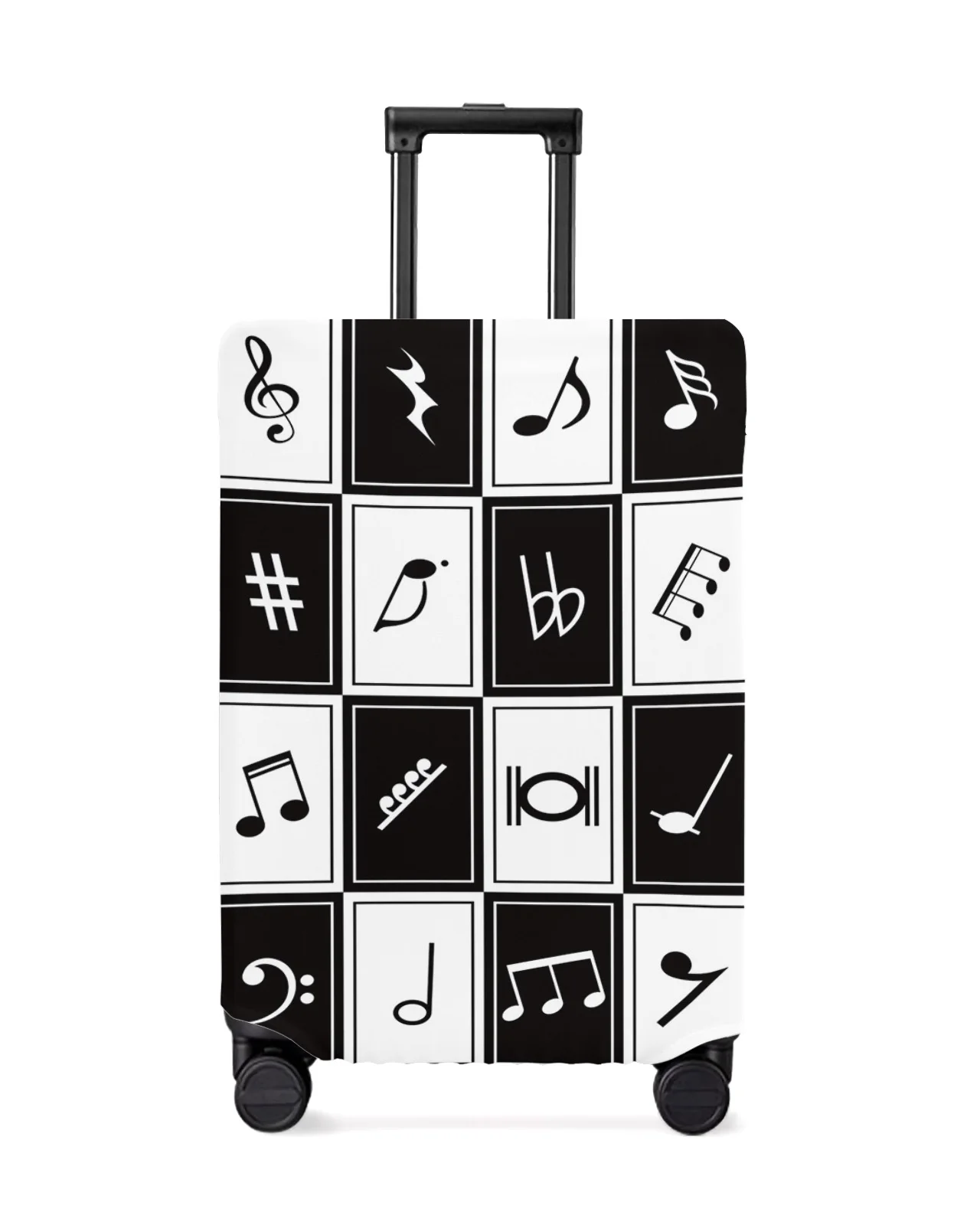 

Musc Piano Keys Black White Travel Luggage Cover Elastic Baggage Cover Suitcase Case Dust Cover Travel Accessories