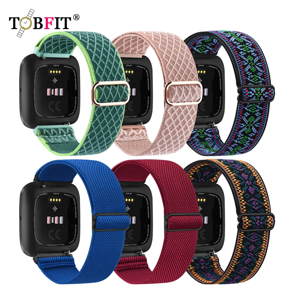 Cinturino Per Fitbit Versa 2 3 Cinturino Elastico In Nylon Cinturino Sportivo Traspirante Regolabile Per Cinturino Fitbit Versa 3 2 Band