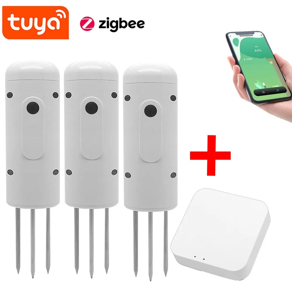 

Moisture Temperature Detector Monitor Zigbee Soil Wireless Planting Tester Garden Waterproof Farmland Tuya Humidity Plant Meter
