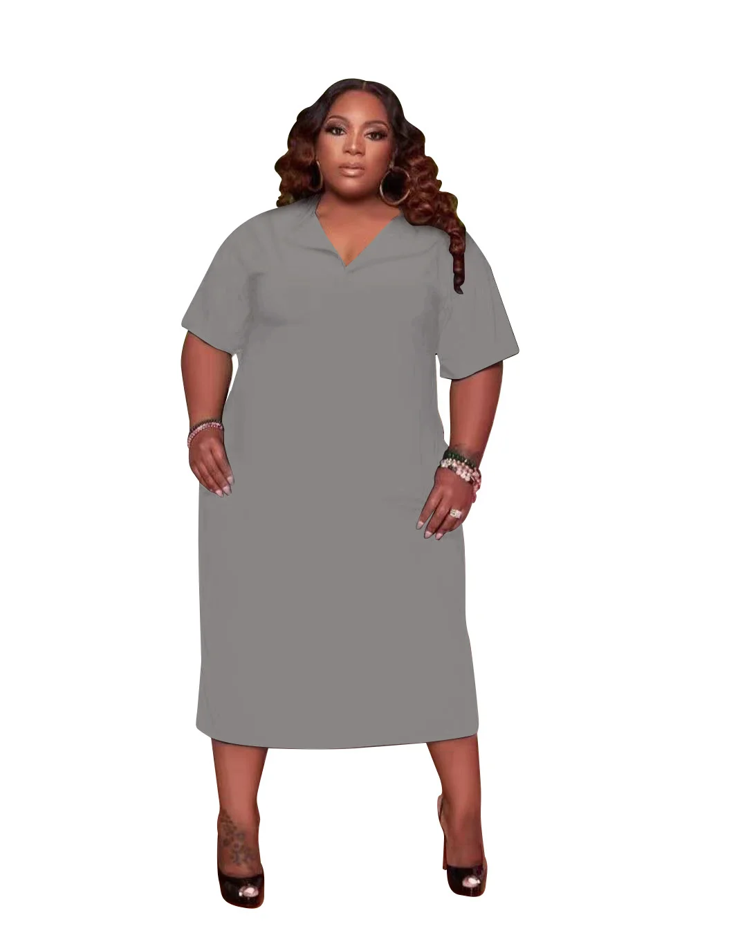Plus Size Large Women's Dress New Oversized Dress With Solid Color Burnt Flowers And Holes Solid Big Size Women's Clothing