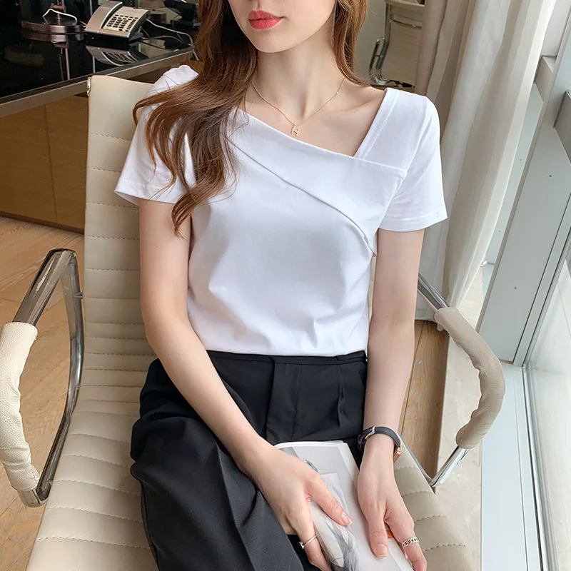 

women's short sleeve t-shirt summer 2021 new top women's gray22