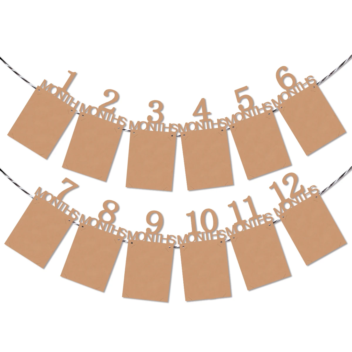 Фоторамка для первого дня рождения ребенка баннер из крафтовой бумаги фото