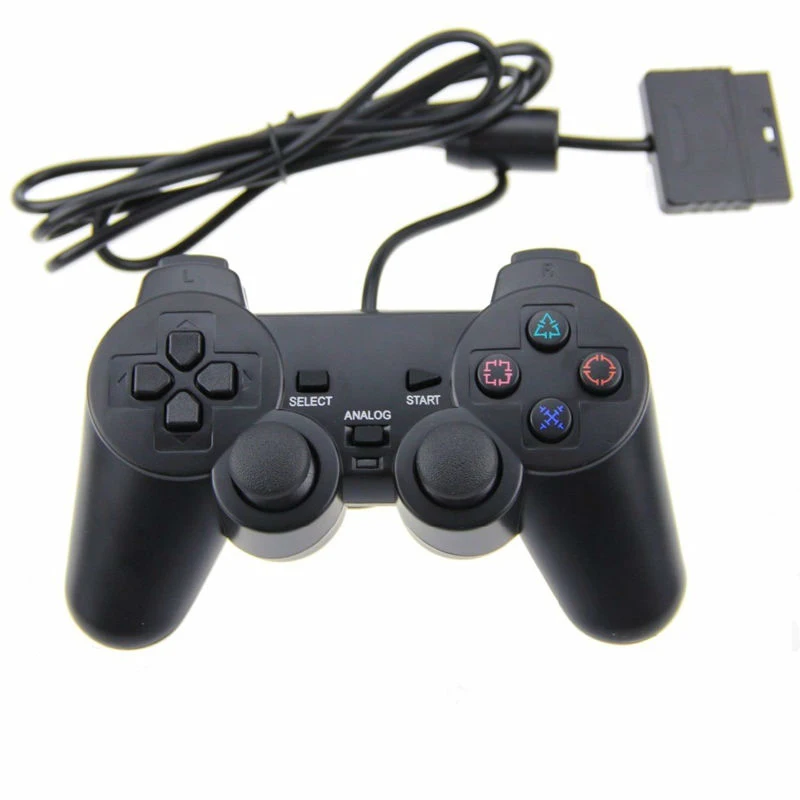 Для PS2 проводной игровой контроллер геймпад двойная вибрация игровой контроллер Джойстик для Playstation 2 PS2 многоцветный аксессуар