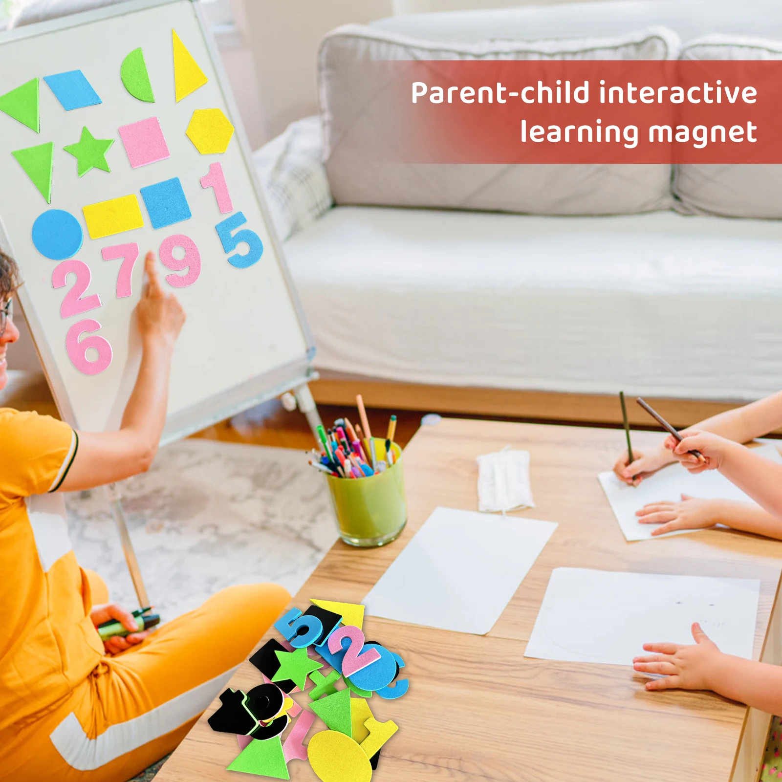 Детские Волшебные Магнитные Наклейки С Алфавитом Образовательные Буквы Цифры