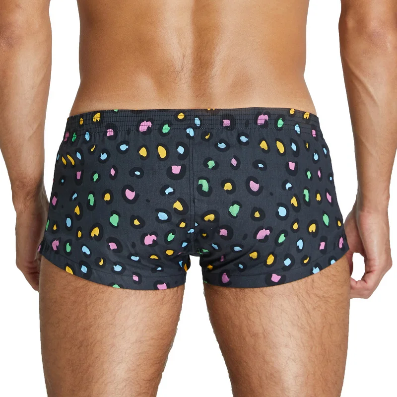 YUFEIDA Sexy Mens Printed Underwear & Sleepwear Cotton Short Cortos Hombres Mens Pyjama Boxershorts Tracksuit U Bag Casual Trunk
