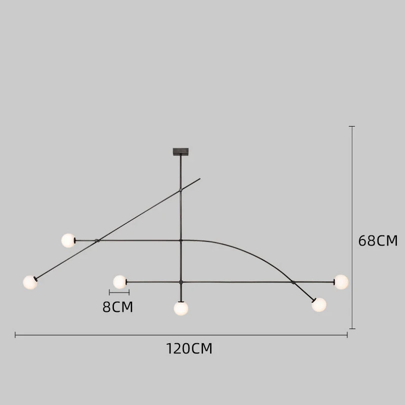 

Многоярусная люстра TAONUANSHU черная