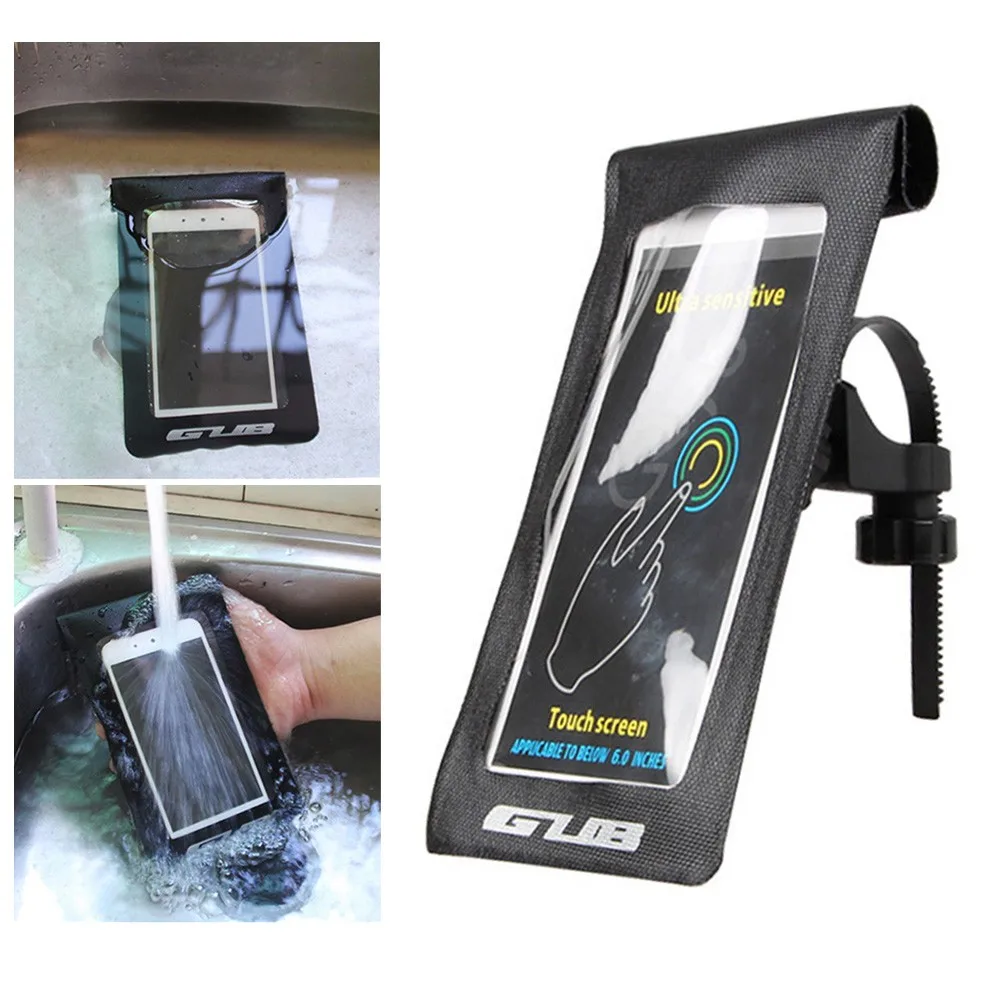 

1 Set Waterproof Bicycle 6 Inch Phone Bag For Bike Cycling Handlebar Mount Holder Cell Phone Case Bag