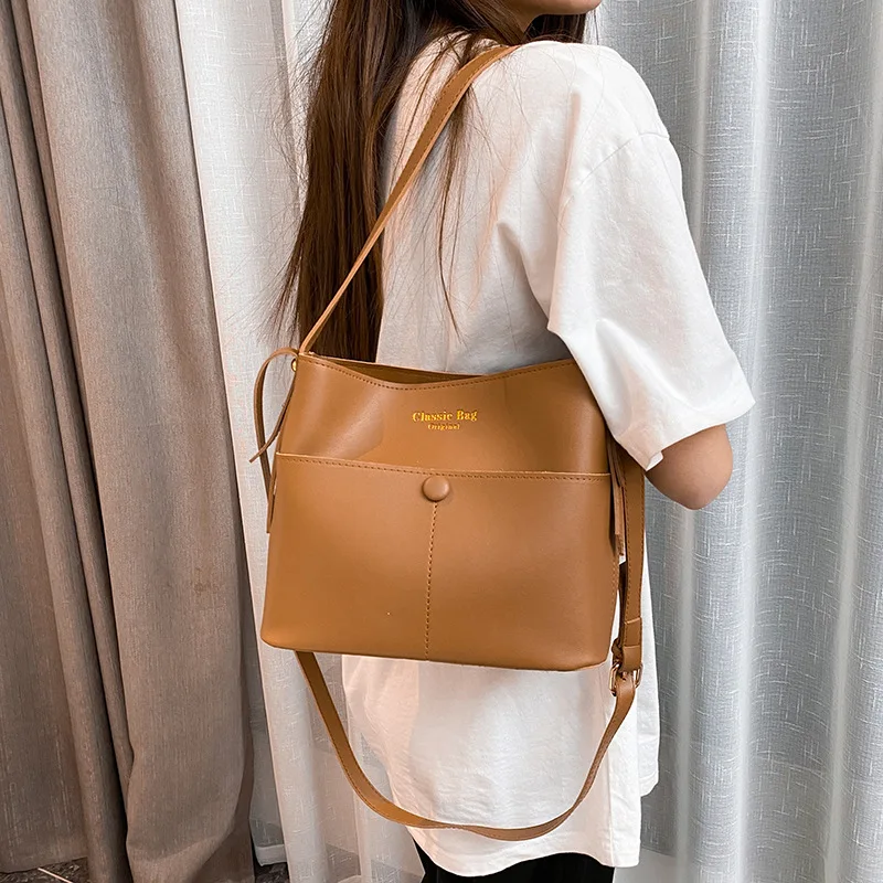 

Small Bags and Women's Spring and Summer 2023new Fashion Online Celebrity Bucket Bag Korean Retro Slung Shoulder Bag