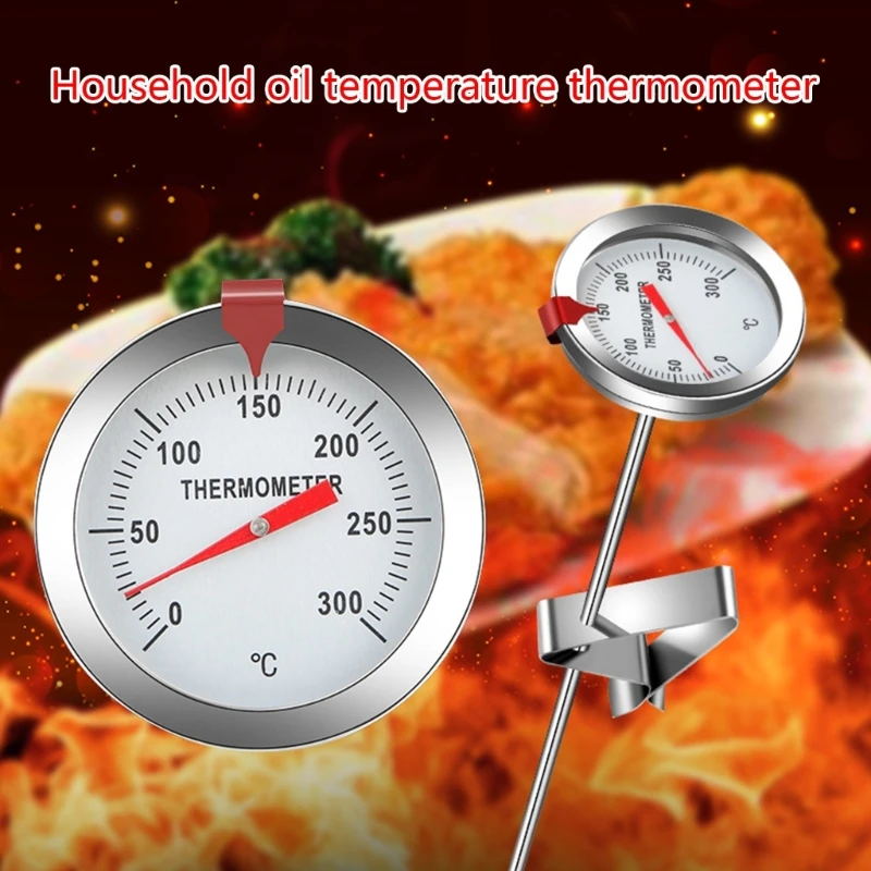 

Instant Read Oven Thermometer Cooking Food Kitchen BBQ Fried Temperature Sensor Monitor Meter Stainless Steel 150mm/300mm Probe
