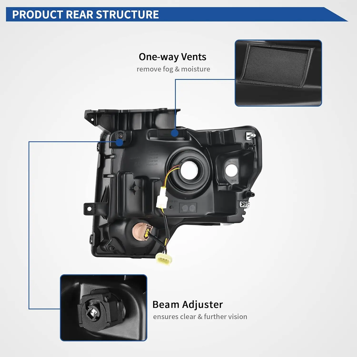 Sulinso 2 шт. фары в сборе для Ford F150 F-150 2009 2010 2011 2012 2013 2014 светодиодные DRL черный корпус