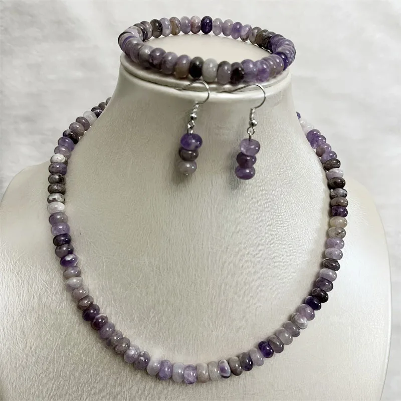 

Ювелирный Комплект из колье, серёг и браслета, 5 х8 мм