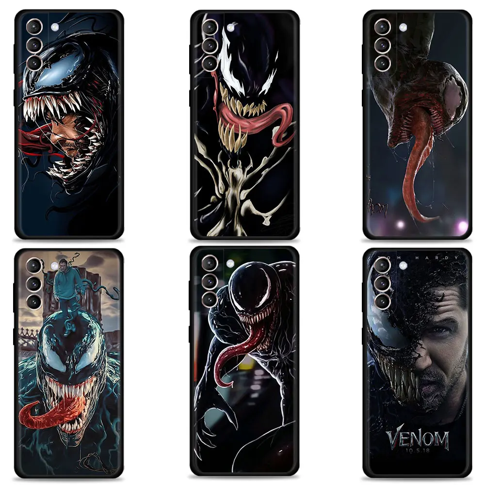 Marvel Чехол для Samsung Galaxy S20 S21 FE S22 Ultra S10 S9 S8 Plus S10e Note 20 Крышка из силикона Фунда Веном и Том Харди на.