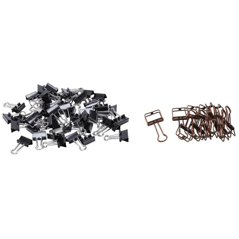 

48 шт., многоразовые металлические зажимы для бумаги, 15 мм