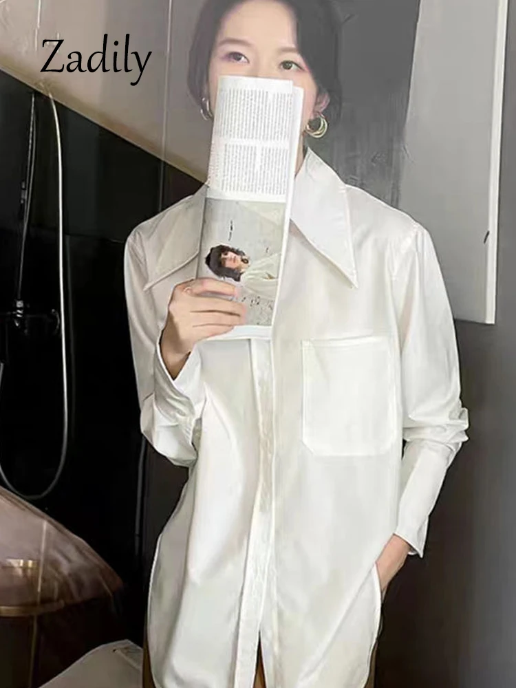 Женская Офисная рубашка с длинным рукавом в Корейском стиле