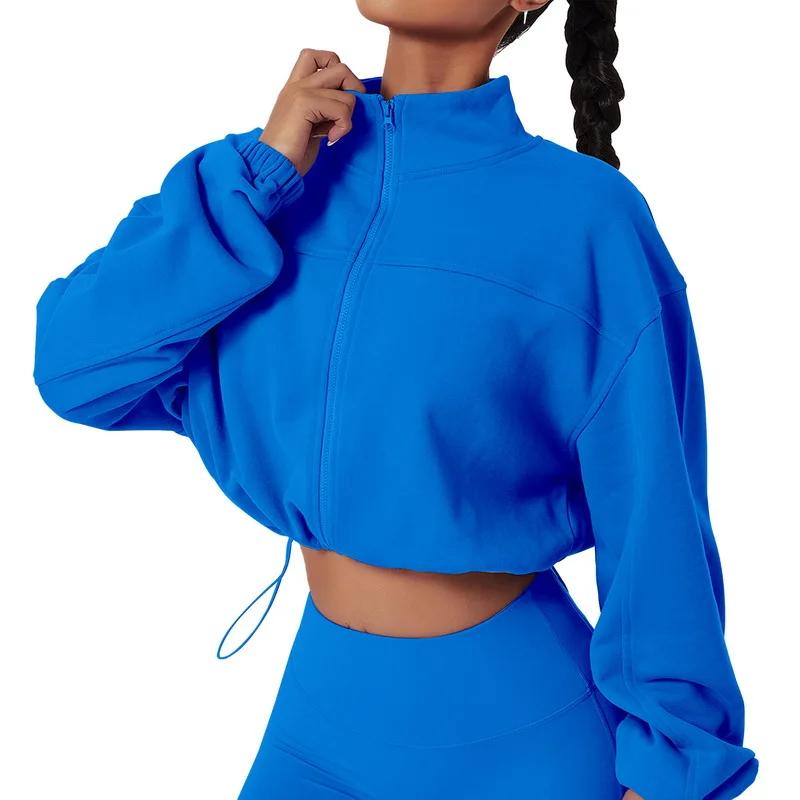 

Женская плюшевая толстовка на молнии с карманами, повседневная спортивная толстовка с длинным рукавом, универсальный топ, уличная куртка, свитер, зимняя одежда