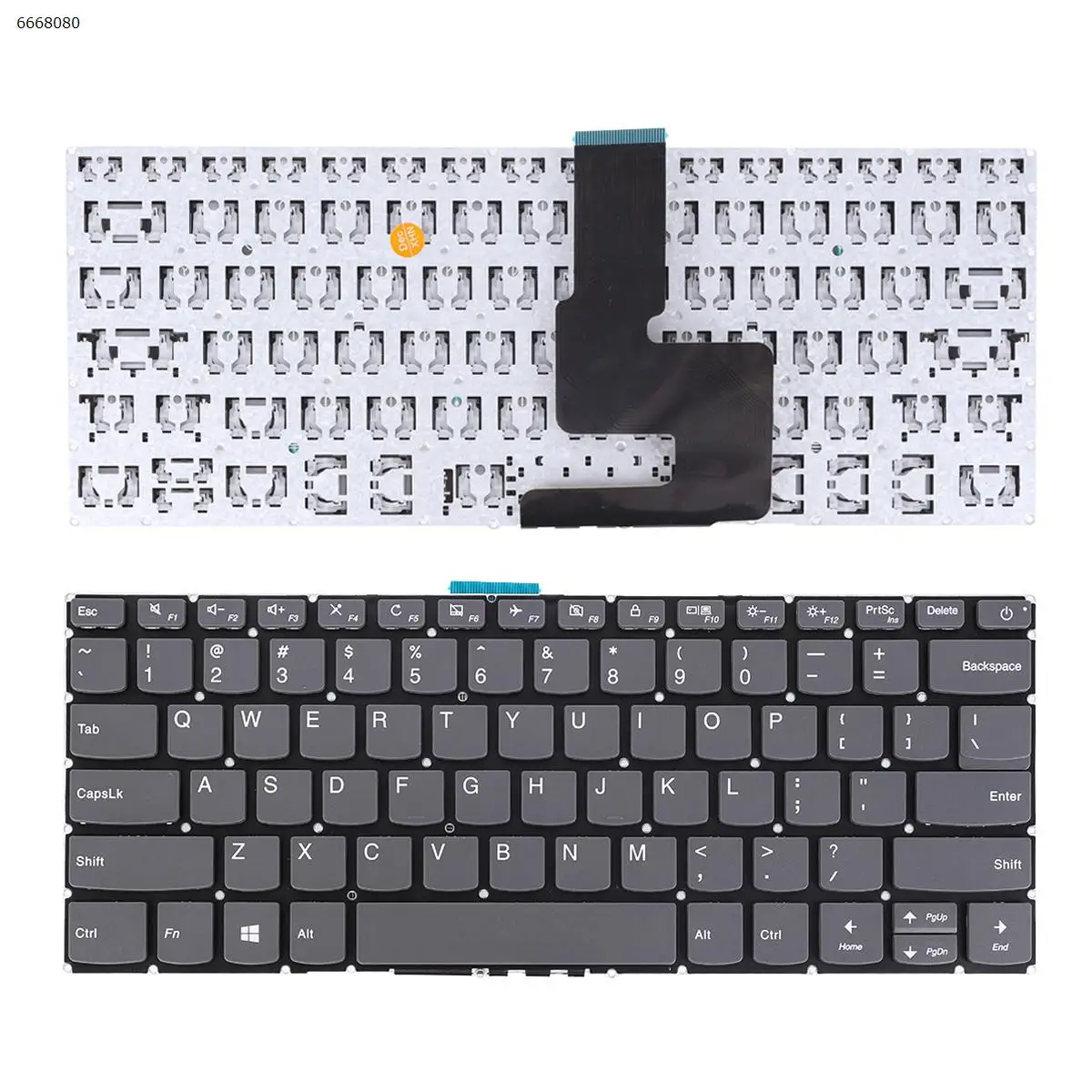 

Клавиатура для ноутбука LENOVO IdeaPad 320-14ISK 320S-14IKB 320S-14IKBR серая без рамки без фольги