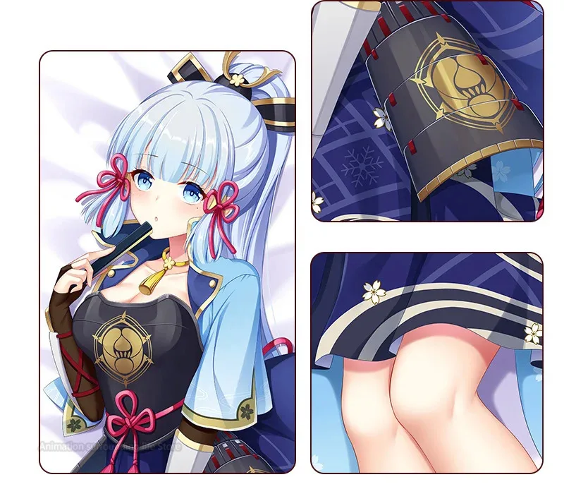 Impact Genshin аниме косплей Dakimakura чехол Камисато Аяка двусторонний принт Moegirls