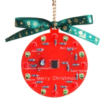 LED Christmas Tree Decoration PCB Crcuit Ornaments Soldering Kit Red and Green LEDs Blinking