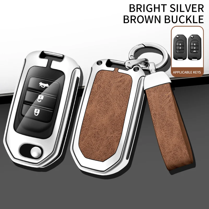 

Модный чехол для автомобильного ключа из цинкового сплава для Honda Civic 4d 9-го поколения 10, защитный чехол без ключа, аксессуары для интерьера автомобиля