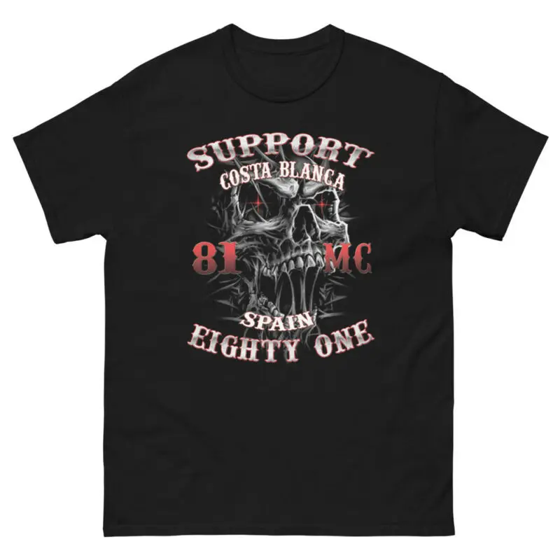 

01 Hells Angels Big Red Machine Slim Scull Support81 Black T-Shirt