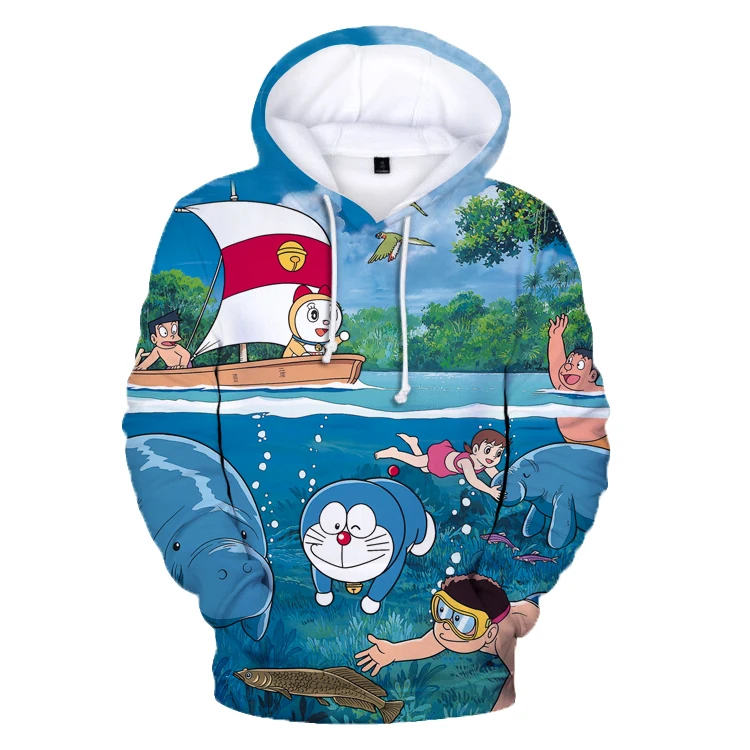 

Kawaii Anime 3D Printed Hoodies Boys/girls harajuku Novelty Doraemon Hoodies Oversized Streetwear Clothing 100-4XL Oversized