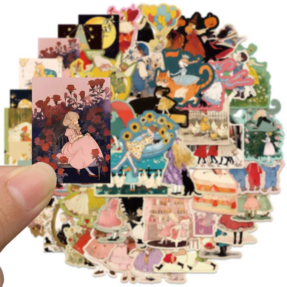 

50 шт., виниловые наклейки с мультяшными персонажами