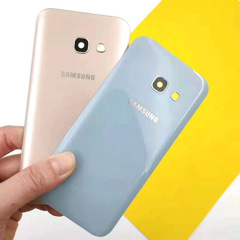 Новая задняя крышка батарейного отсека для Samsung Galaxy A3 2017 A320 A320F Замена + объектив