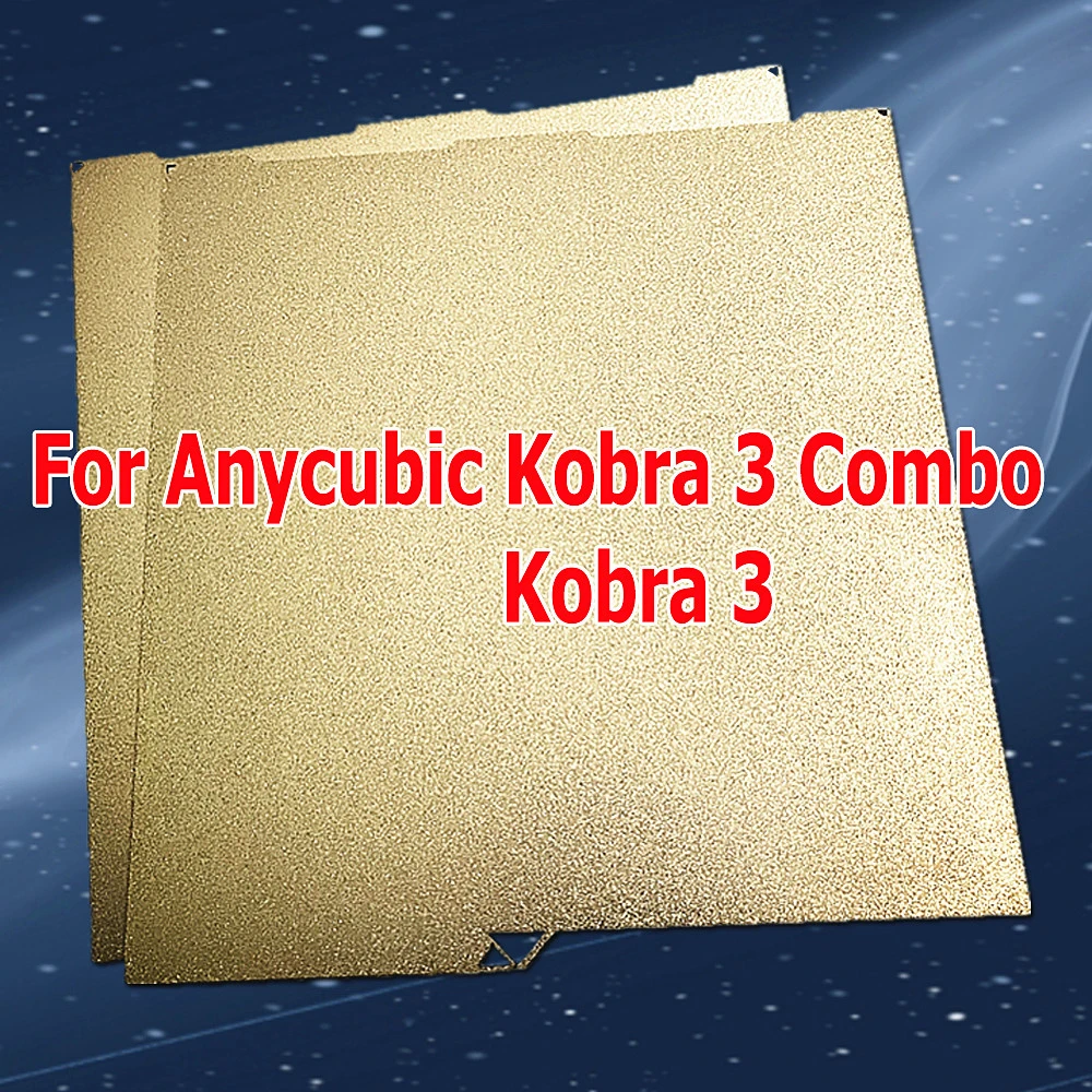 Для Anycubic Kobra 3 Combo PEI Лист 256x268 мм Двусторонняя печатная пластина Пружинный