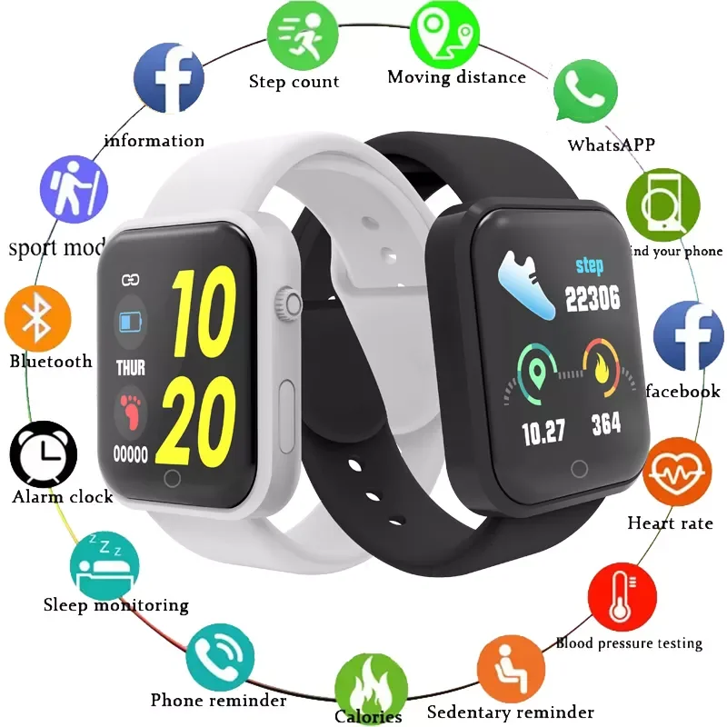 

D20L Smart Watch Women Men Sport Fitness Tracker Heart Rate Monitor Bluetooth Waterproof boys Smartwatch For Kids IOS Android