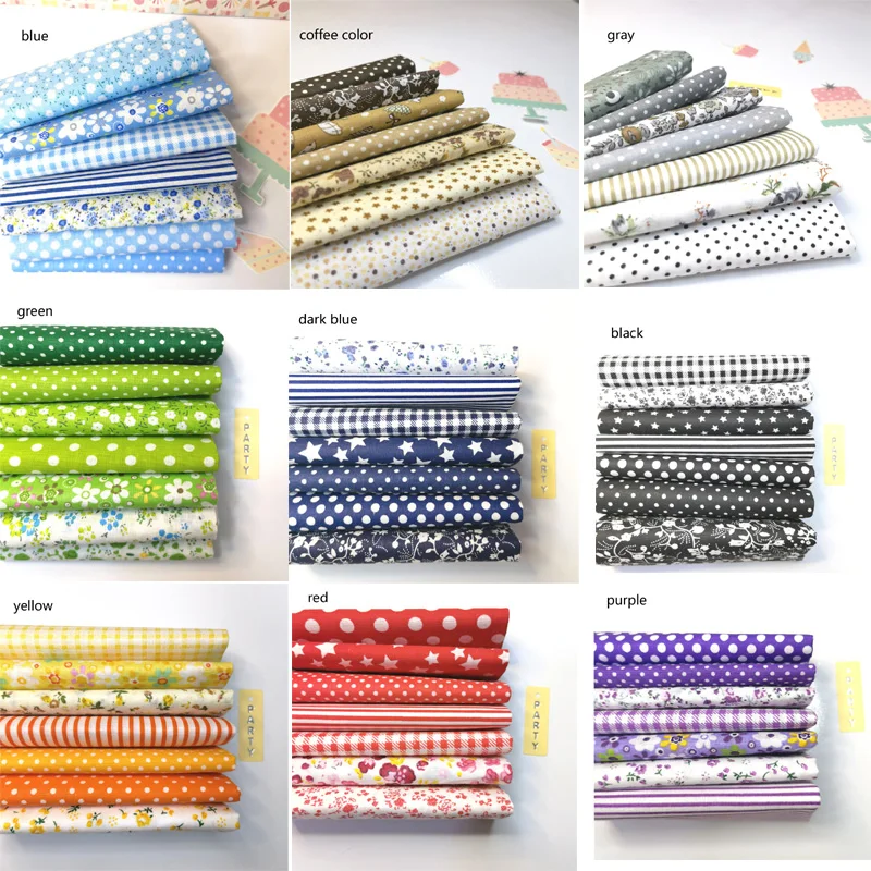 

2022 New 25*25cm Cotton Calico Sewing Quilted Fabric For Patchwork Embroidery DIY Handmade Accessories Doll Wallet