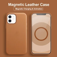 official original leather case for apple iphone 13 pro max mini 12pro 12mini promax cases with official packing box cover coque