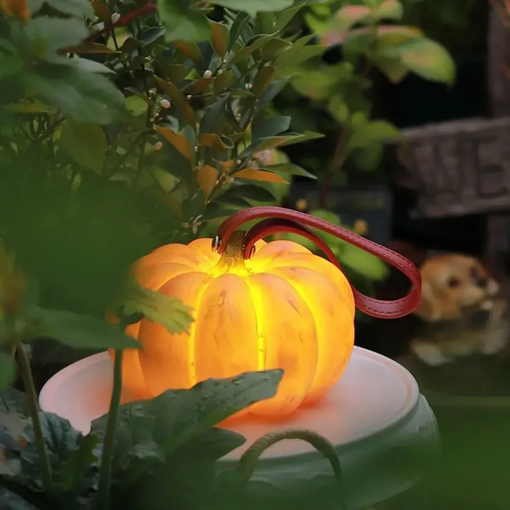 Настольная лампа с тыквой в средневековом стиле портативная аккумуляторная для