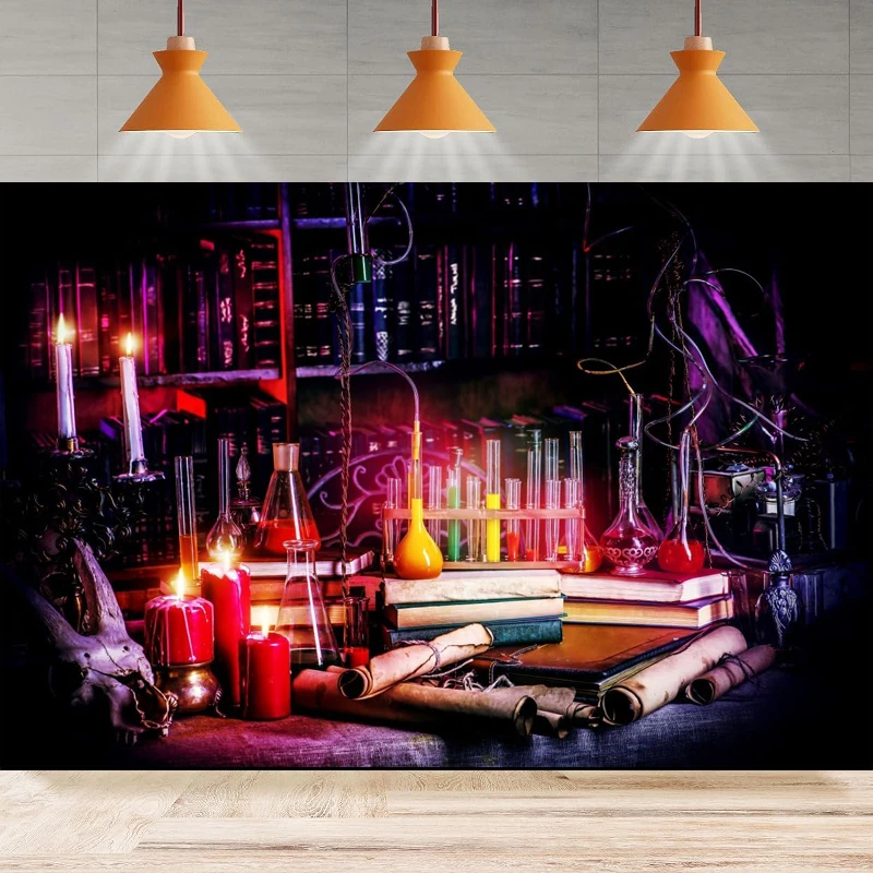 Волшебный лабораторный фон для фотосъемки Хэллоуин Волшебная бутылка Классный