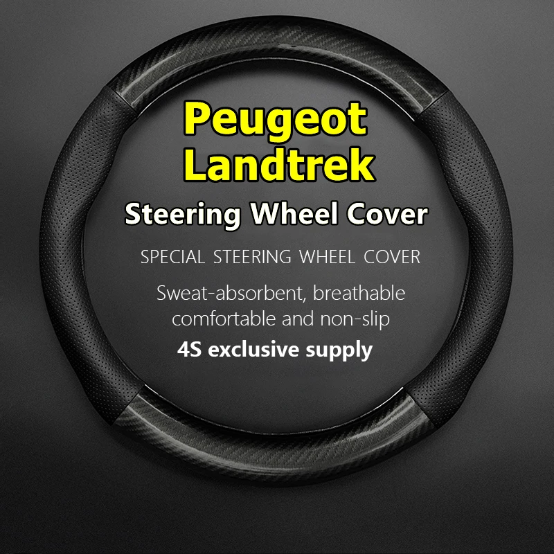 

PU Microfiber For Peugeot Landtrek Steering Wheel Cover Leather Carbon Fiber Multipurpose Double Cad 2021