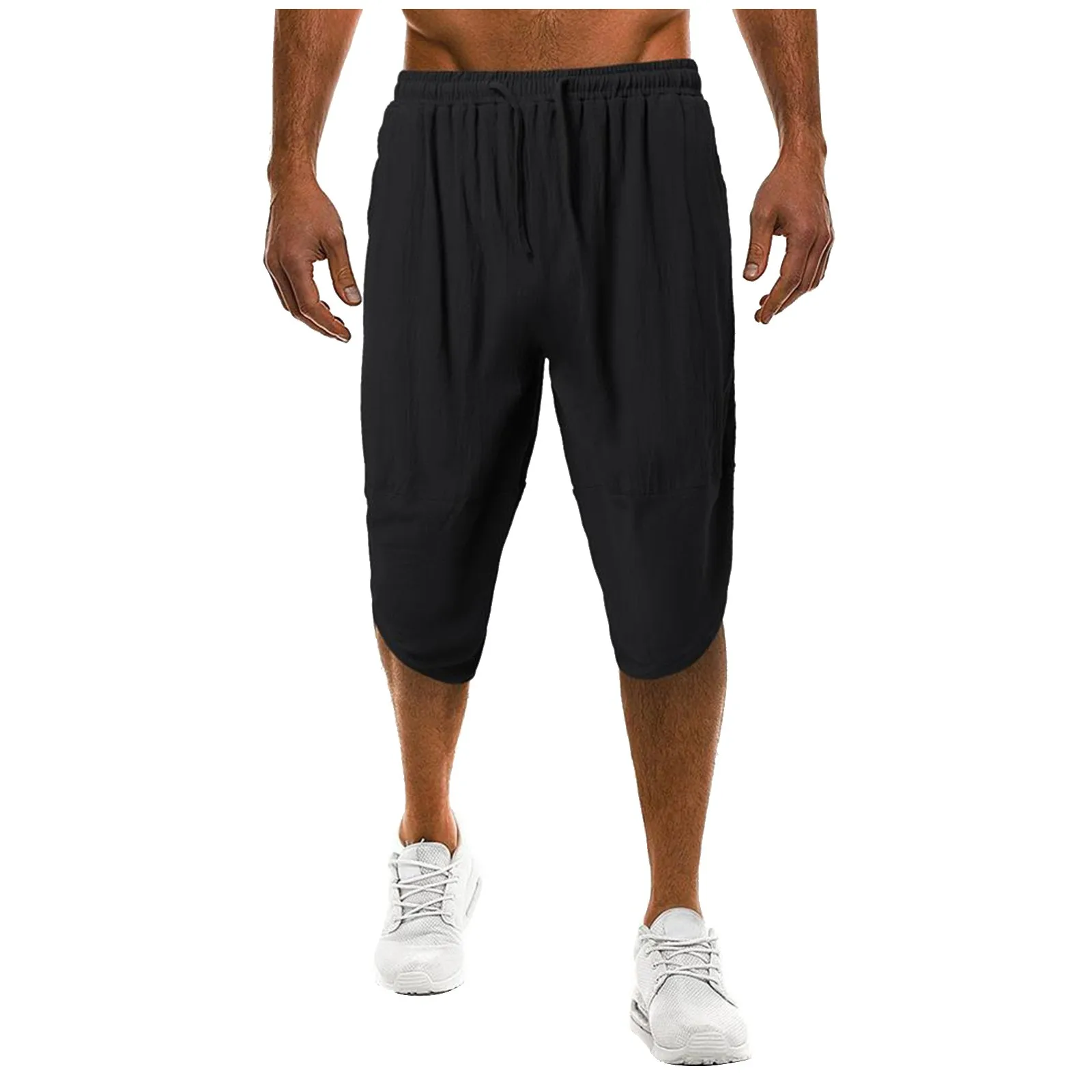 

men Pants Fashion Harajuku Casual Cropped Trousers man Clothes Capris Pant male Bottom Joggers Pantalones homme Sweatpants