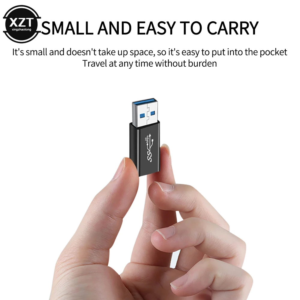 Преобразователь USB 3,0 с USB 3,1 на Type-C поддерживает адаптер 5-10 ГБ, передача аудио и видео 5 А для ноутбука, планшета, телефона