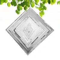 rhombus wind spinners outdoor stainless steel rhombus wind spinner catcher with 360rotating hook yard garden decor lawn