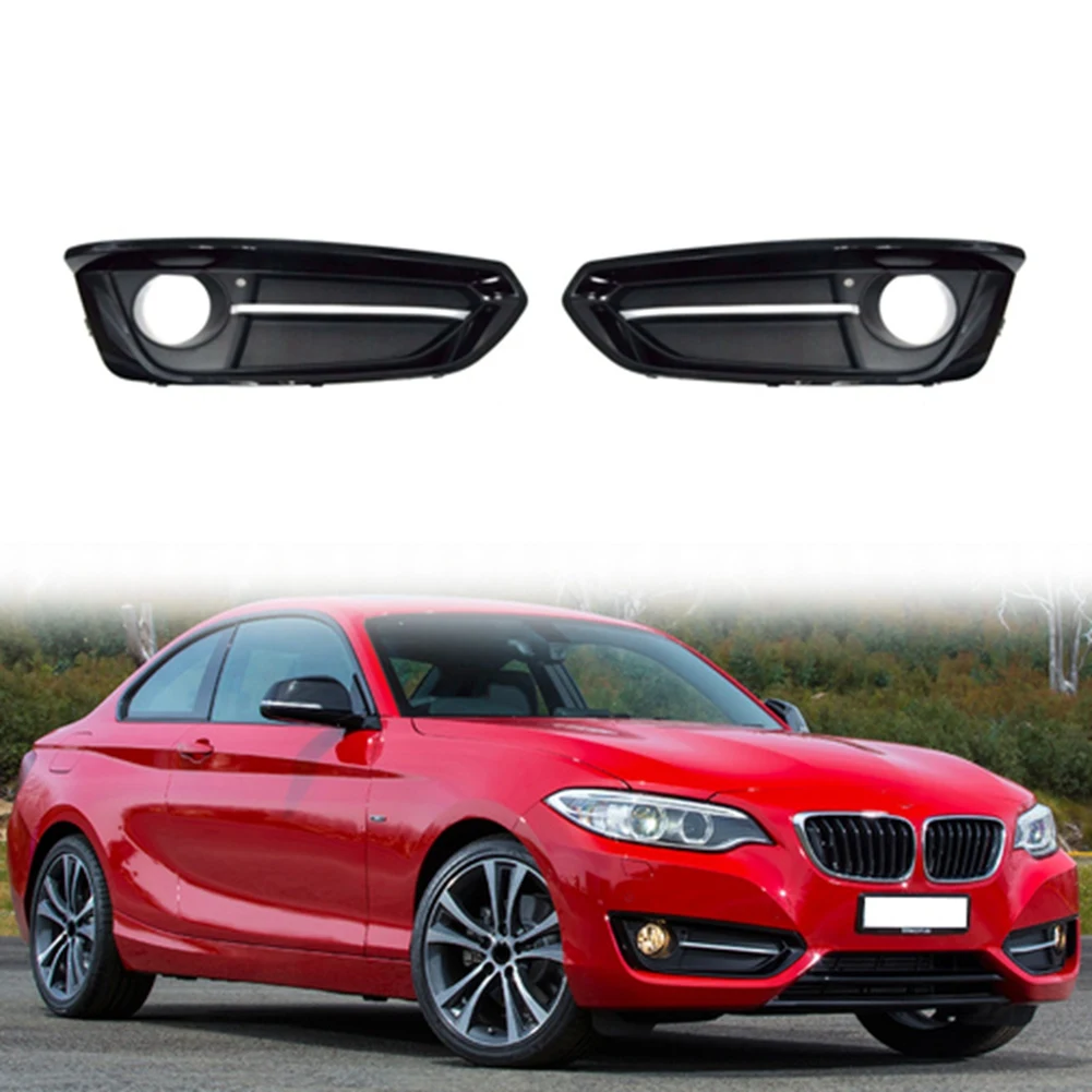 

51117343732 Car Front Right Bumper Fog Light Cover Bezel Grille with Hole for BMW 228I 230I F22 F23 2014-2020