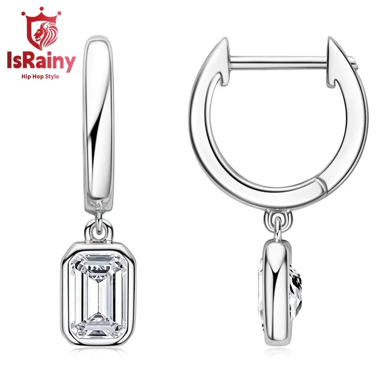 Серьги-подвески из серебра 925 пробы в стиле хип-хоп