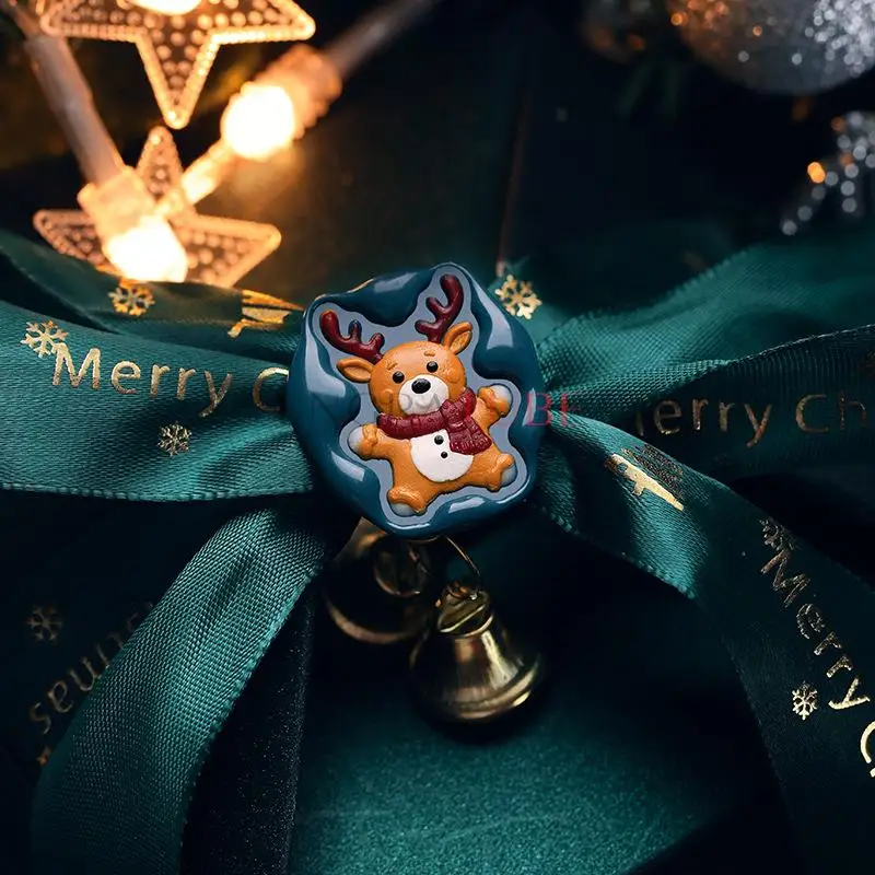 3D рельефная сургучная штамп многослойная рождественская снежинка чулок венок