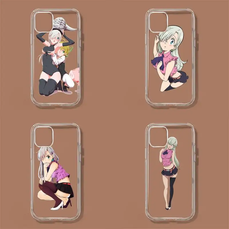 Anime Seven Deadly Sins Elizabeth Liones Phone Case For iPhone 11 12 Mini 13 14 Pro XS Max X 8 7 Plus SE XR Transparent Shell