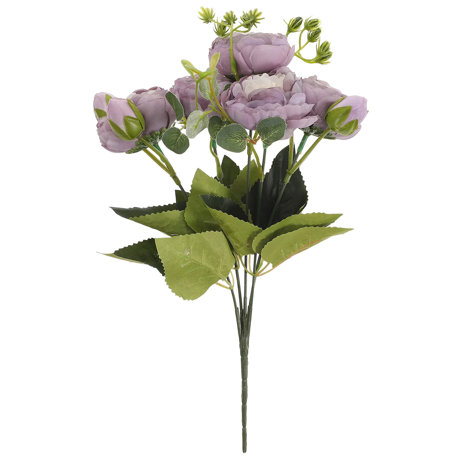 

Flowers Artificial Peony Flower Bouquets Peonies Silk Bouquet Hand Fake Bridal Wedding Holding Stem Purple Festival Cemetery