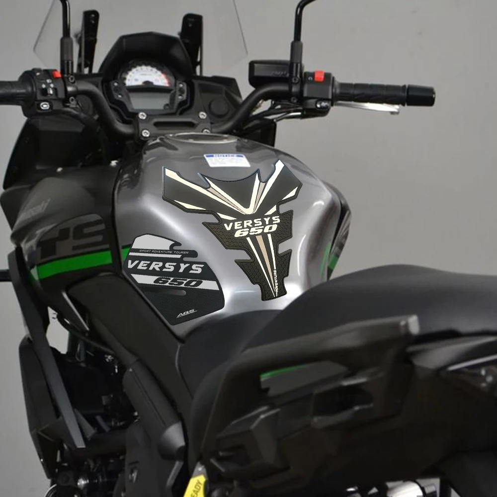 Фото Аксессуары для мотоцикла Kawasaki Versys 650LT Adventure - резиновые противоскользящие защитные наклейки на топливный бак, наклейки Versys 650LT №2
