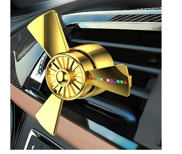 

Propeller Car Air Fresheners Auto Fresheners Vent Clips With LED Light USB Charging Perfume Diffuser Aromatherapy For Fan Decor