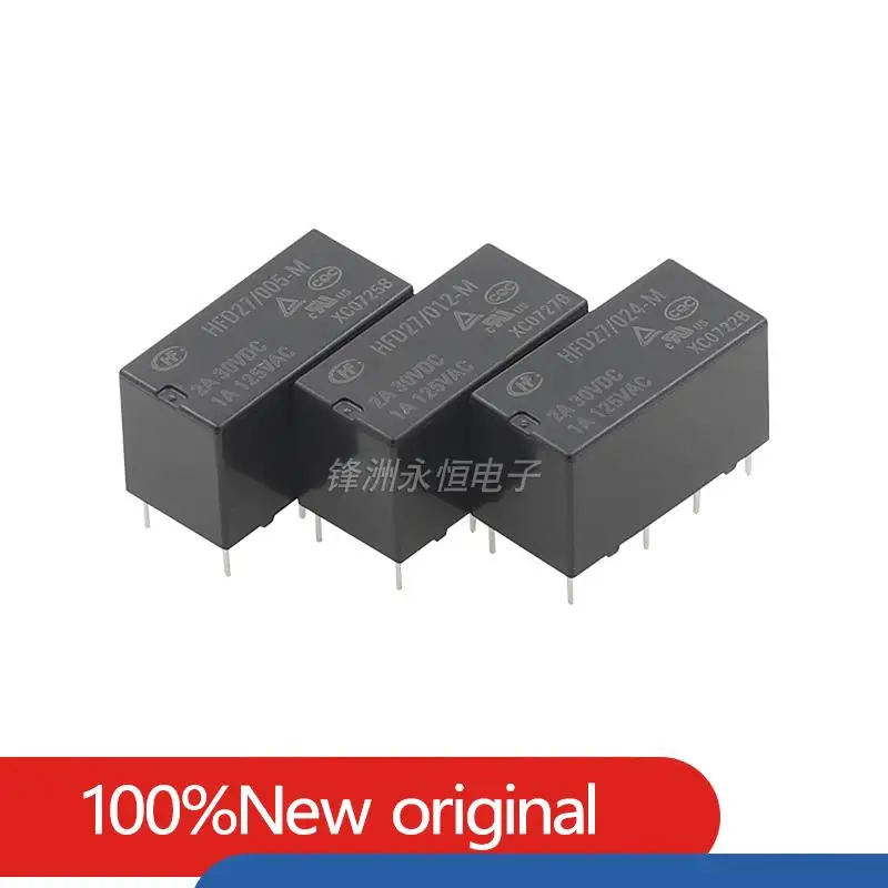 

Original New Relay HFD27-005-M HFD27-012-M HFD27-024-M 2A 8PIN 5V12V24V Signal Relay Replaceable G5V-2-5VDC 12VDC 24VDC