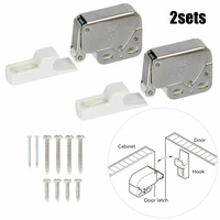 2 sets rv spring loaded snap lock accessory mini tip catch caravanboat cupboarddoor cabinet latch lock durable flexible tools
