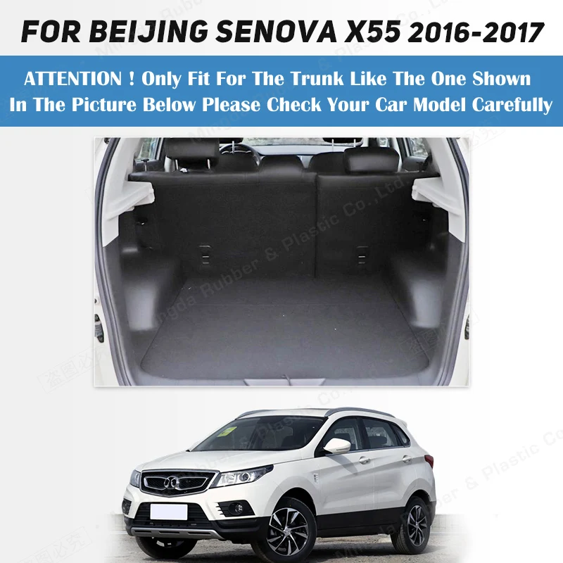 Фото Коврик в багажник автомобиля для Beijing Senova X55 2016 2017, изготовленный на заказ автомобильный багажник, ковер, аксессуары, украшение интерьера автомобиля №2