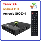 ТВ-приставка Tanix X4, Android 11, Amlogic S905X4, 4 + 3264 ГБ, 2,4 ГГц