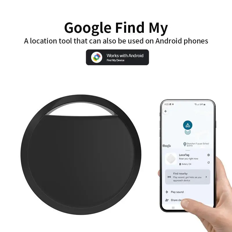 

Новый Bluetooth GPS-трекер Airtag для телефонов Android работают с Google Find My App Finder Smart Tag для Xiaomi Samsung 2025